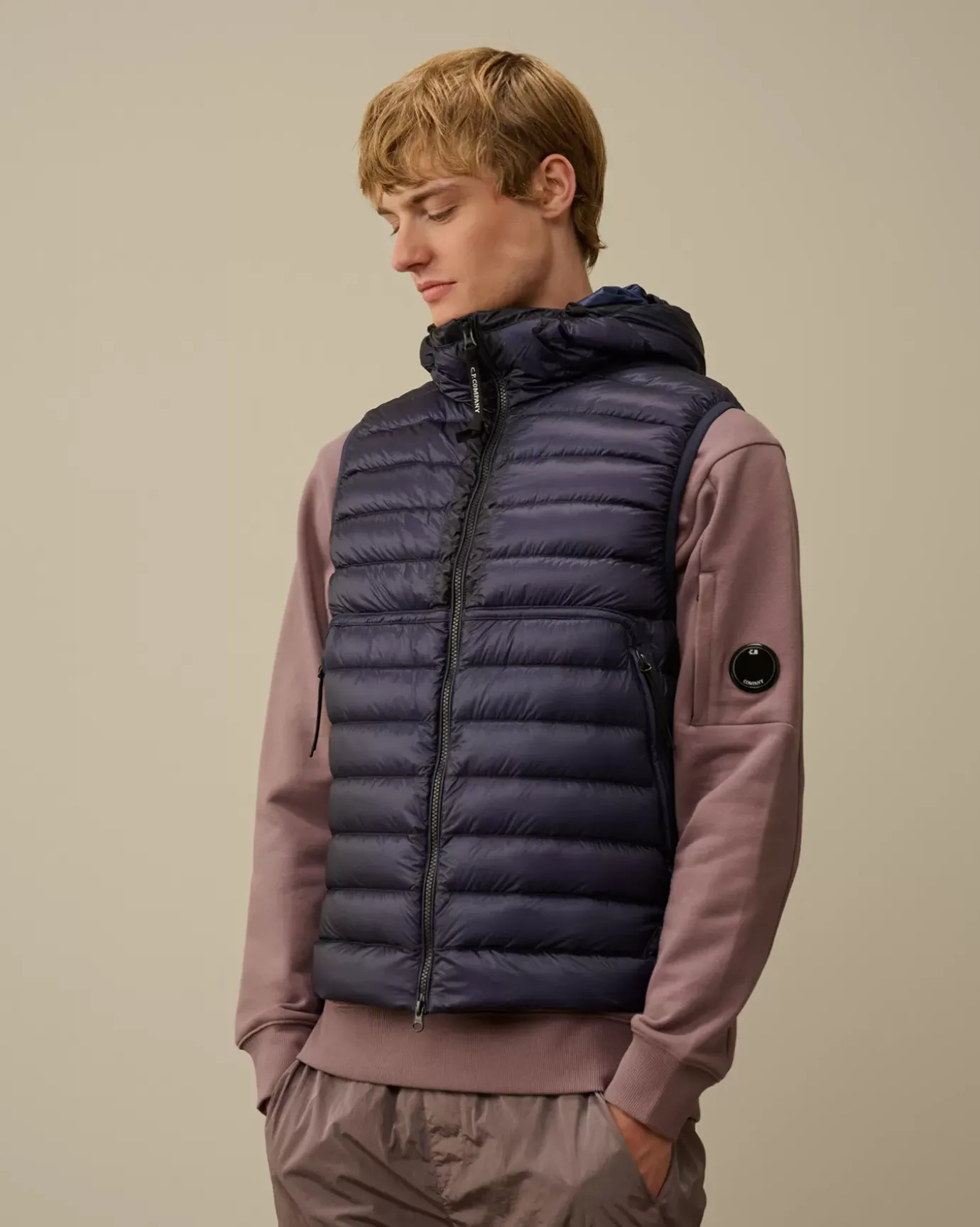 Jacket & Coats<C.P. Company D.D. Shell Goggle Down Vest Estate Blue