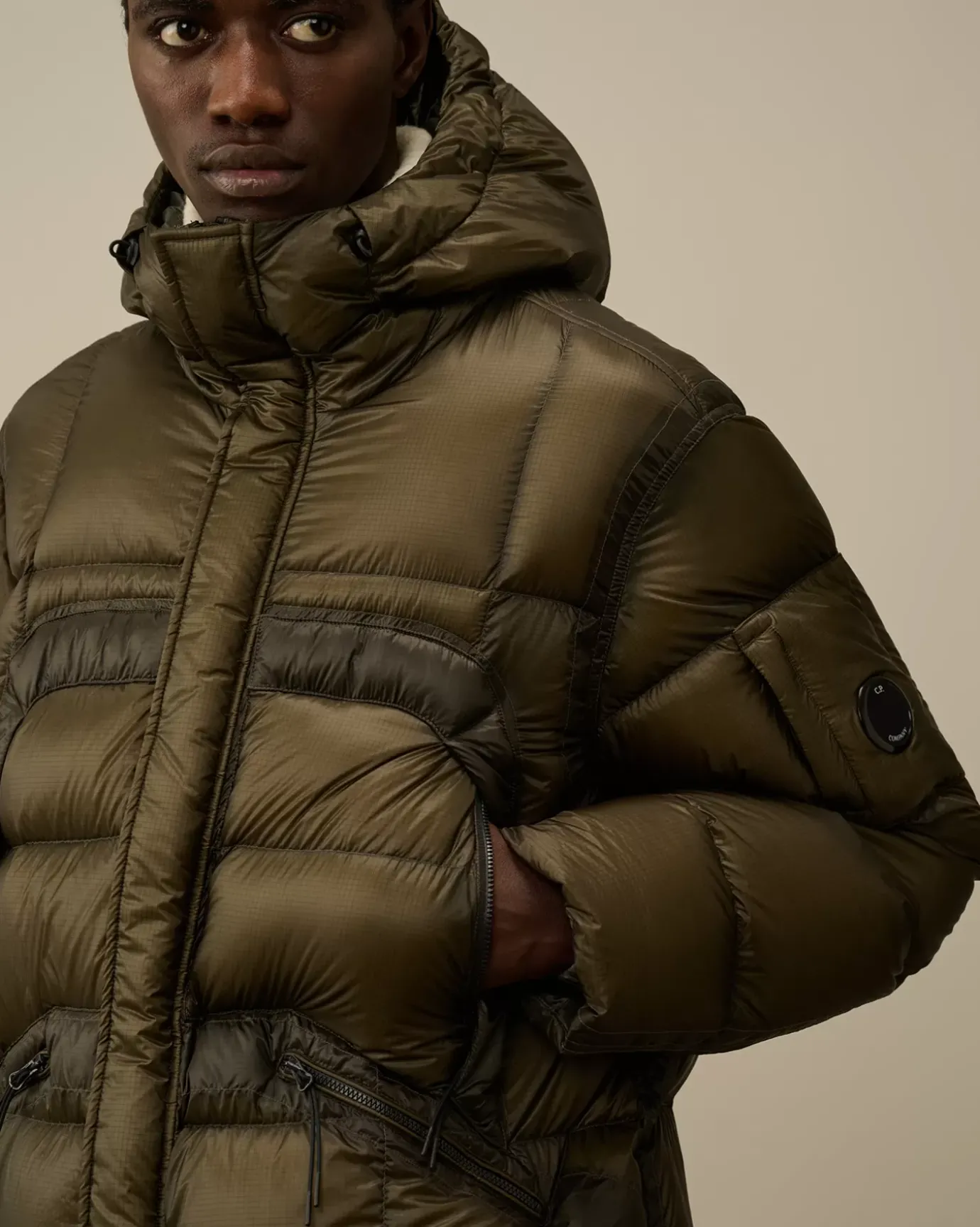 Jacket & Coats<C.P. Company D.D. Shell Hooded Long Down Jacket Grape Leaf – Green