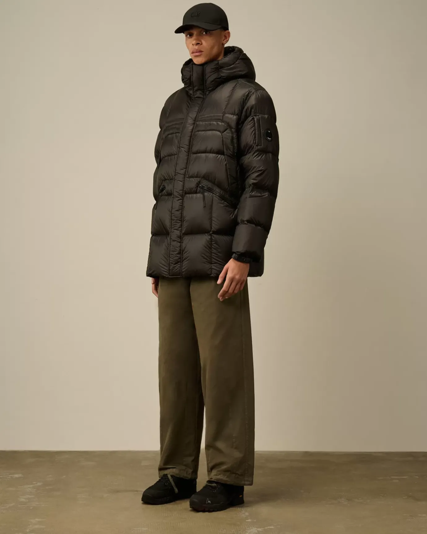Jacket & Coats<C.P. Company D.D. Shell Hooded Long Down Jacket Black