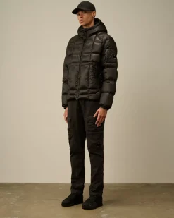 Jacket & Coats<C.P. Company D.D. Shell Hooded Medium Down Jacket Black