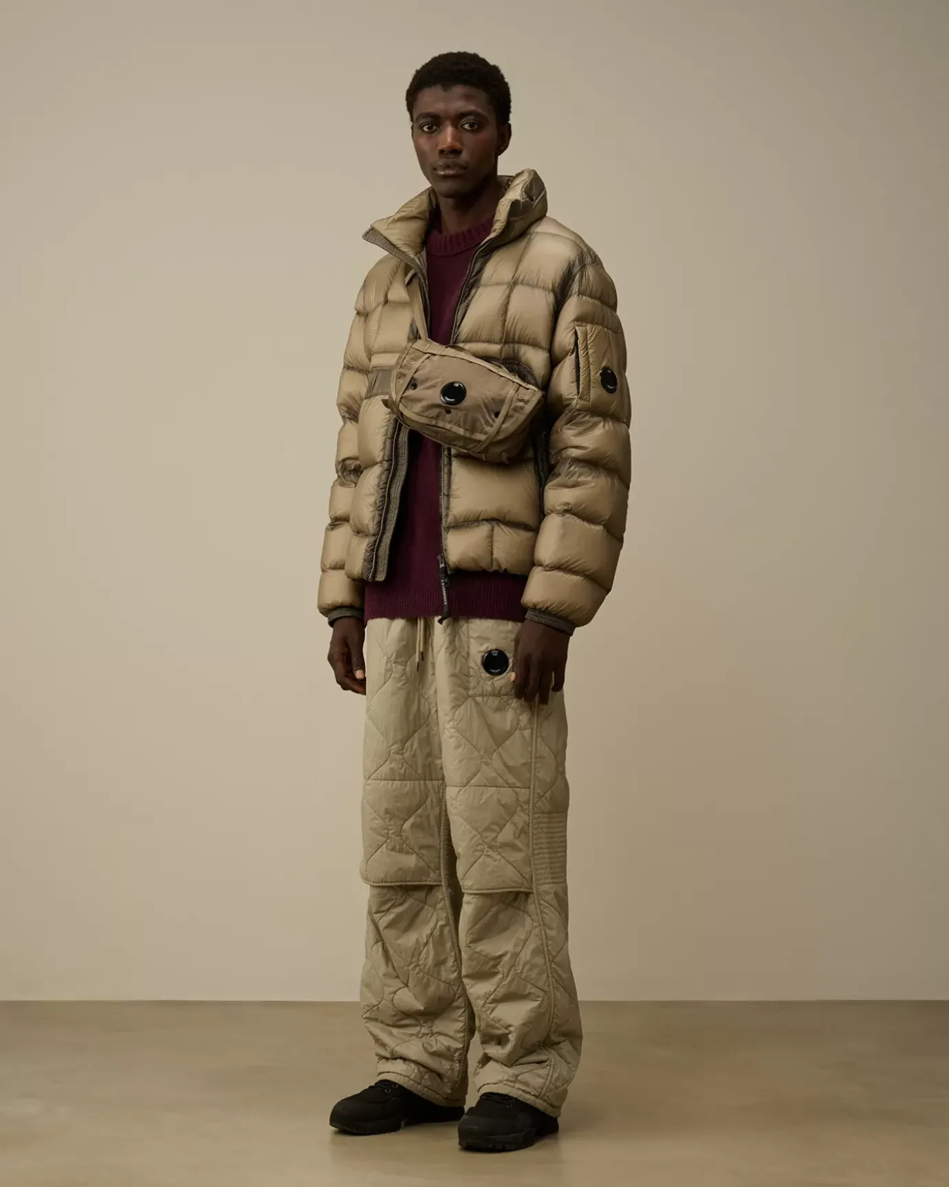 Jacket & Coats<C.P. Company D.D. Shell Hooded Short Down Jacket Vintage Khaki – Beige