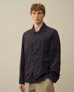 Overshirt<C.P. Company Diagonal Flatt Nylon Buttoned Overshirt Nightshade – Purple