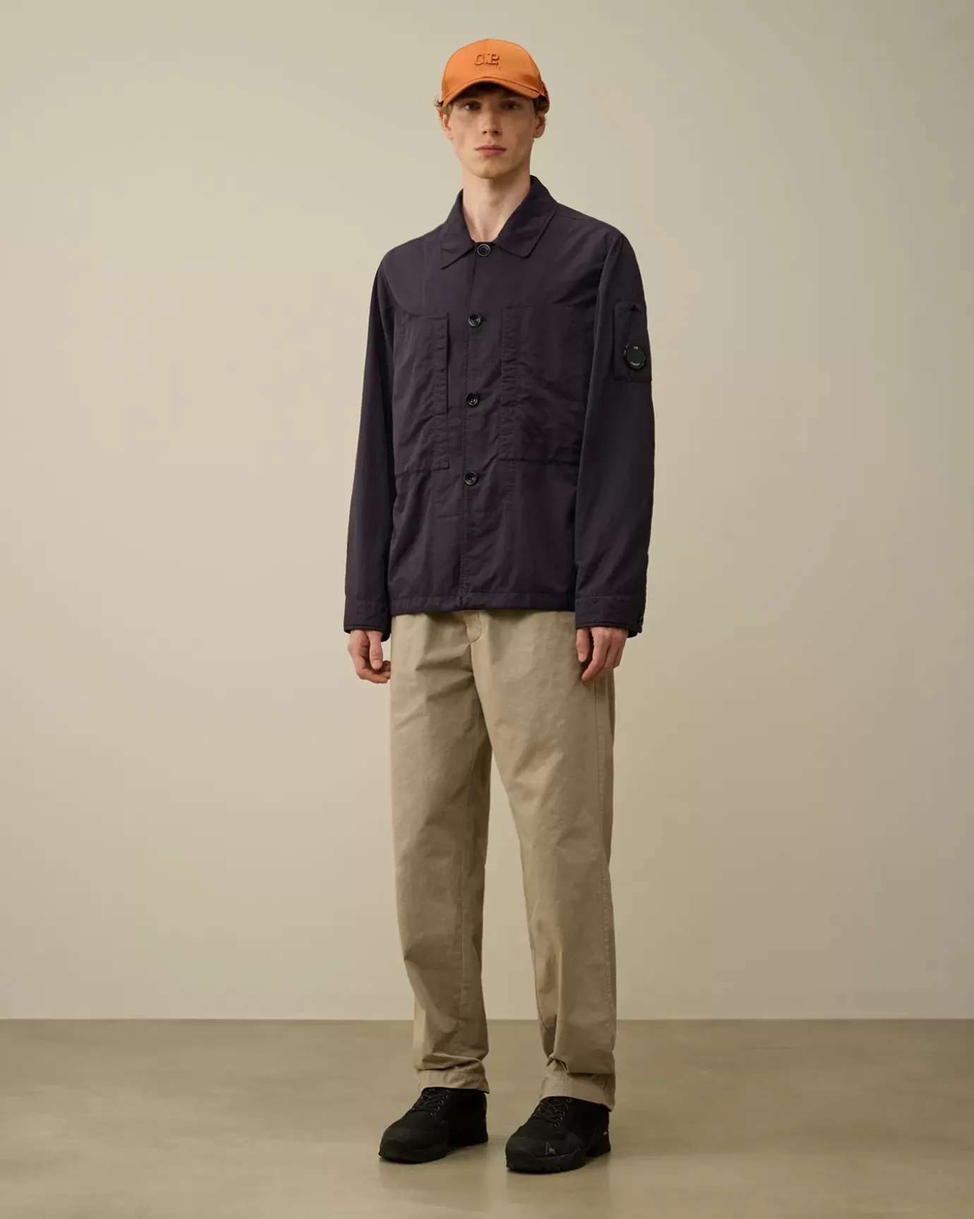 Overshirt<C.P. Company Diagonal Flatt Nylon Buttoned Overshirt Nightshade – Purple