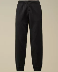 Tracksuits & Shorts<C.P. Company Diagonal Fleece Logo Buttoned Sweatpants Black Sand