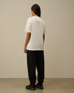 Tracksuits & Shorts<C.P. Company Diagonal Fleece Logo Buttoned Sweatpants Black Sand