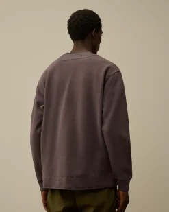 Sweatshirts<C.P. Company Diagonal Fleece Mixed Zipped Sweatshirt Boulevard – Violet
