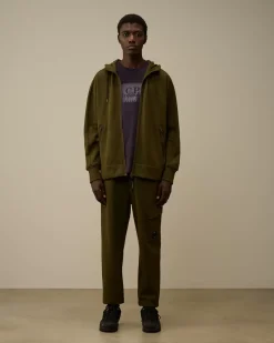Tracksuits & Shorts<C.P. Company Diagonal Raised Fleece Cargo Sweatpants Ivy Green