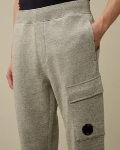 Tracksuits & Shorts<C.P. Company Diagonal Raised Fleece Cargo Sweatpants Greystone Melange