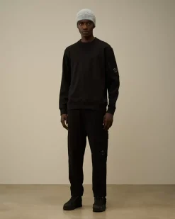 Tracksuits & Shorts<C.P. Company Diagonal Raised Fleece Cargo Sweatpants Black