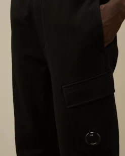 Tracksuits & Shorts<C.P. Company Diagonal Raised Fleece Cargo Sweatpants Black