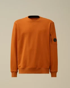 Sweatshirts<C.P. Company Diagonal Raised Fleece Crew Neck Lens Sweatshirt Bombay Brown