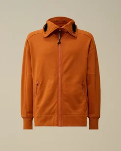 Sweatshirts<C.P. Company Diagonal Raised Fleece Explorer Zipped Hooded Sweatshirt Bombay Brown