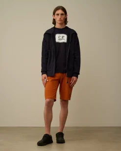 Sweatshirts<C.P. Company Diagonal Raised Fleece Explorer Zipped Hooded Sweatshirt Total Eclipse – Blue