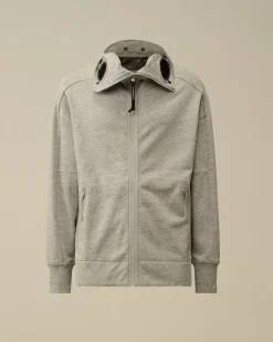 Sweatshirts<C.P. Company Diagonal Raised Fleece Explorer Zipped Hooded Sweatshirt Greystone Melange