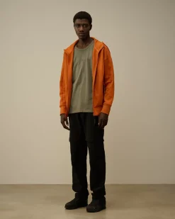 Sweatshirts<C.P. Company Diagonal Raised Fleece Goggle Zipped Hooded Sweatshirt Bombay Brown