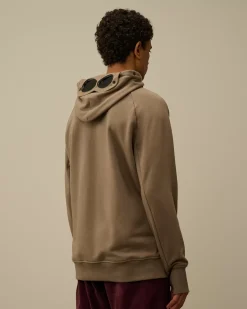 Sweatshirts<C.P. Company Diagonal Raised Fleece Goggle Hooded Sweatshirt Walnut – Beige