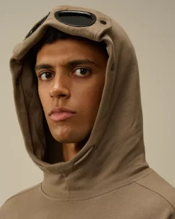 Sweatshirts<C.P. Company Diagonal Raised Fleece Goggle Hooded Sweatshirt Walnut – Beige