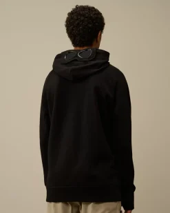 Sweatshirts<C.P. Company Diagonal Raised Fleece Goggle Hooded Sweatshirt Black