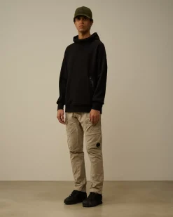 Sweatshirts<C.P. Company Diagonal Raised Fleece Goggle Hooded Sweatshirt Black