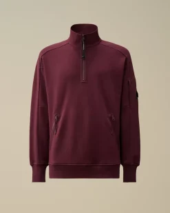 Sweatshirts<C.P. Company Diagonal Raised Fleece Half Zipped Sweatshirt Potent Purple