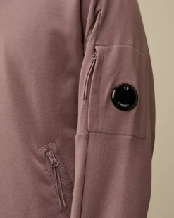 Sweatshirts<C.P. Company Diagonal Raised Fleece Half Zipped Sweatshirt Purple Dove