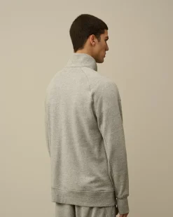 Sweatshirts<C.P. Company Diagonal Raised Fleece Half Zipped Sweatshirt Greystone Melange