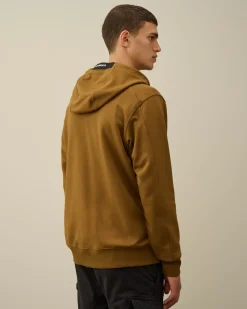 Sweatshirts<C.P. Company Diagonal Raised Fleece Lens Hooded Sweatshirt Toffee – Beige