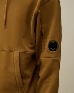 Sweatshirts<C.P. Company Diagonal Raised Fleece Lens Hooded Sweatshirt Toffee – Beige