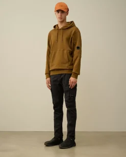 Sweatshirts<C.P. Company Diagonal Raised Fleece Lens Hooded Sweatshirt Toffee – Beige