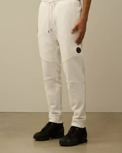 Tracksuits & Shorts<C.P. Company Diagonal Raised Fleece Lens Sweatpants Gauze White
