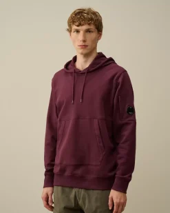 Sweatshirts<C.P. Company Diagonal Raised Fleece Lens Hooded Sweatshirt Potent Purple