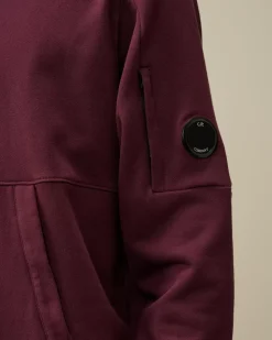 Sweatshirts<C.P. Company Diagonal Raised Fleece Lens Hooded Sweatshirt Potent Purple