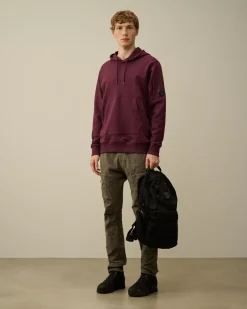 Sweatshirts<C.P. Company Diagonal Raised Fleece Lens Hooded Sweatshirt Potent Purple