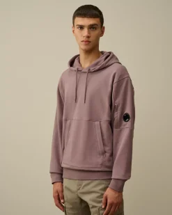 Sweatshirts<C.P. Company Diagonal Raised Fleece Lens Hooded Sweatshirt Purple Dove
