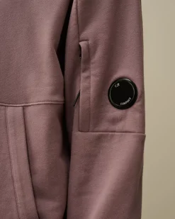 Sweatshirts<C.P. Company Diagonal Raised Fleece Lens Hooded Sweatshirt Purple Dove