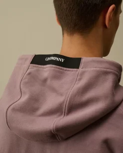 Sweatshirts<C.P. Company Diagonal Raised Fleece Lens Hooded Sweatshirt Purple Dove