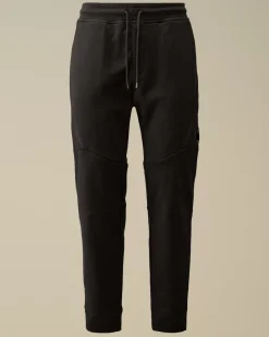 Tracksuits & Shorts<C.P. Company Diagonal Raised Fleece Lens Sweatpants Black