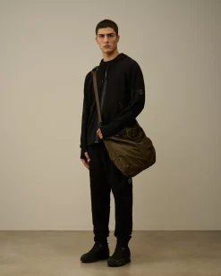 Tracksuits & Shorts<C.P. Company Diagonal Raised Fleece Lens Sweatpants Black