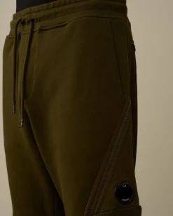 Tracksuits & Shorts<C.P. Company Diagonal Raised Fleece Lens Sweatpants Ivy Green
