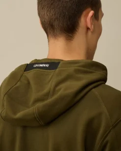 Sweatshirts<C.P. Company Diagonal Raised Fleece Lens Hooded Sweatshirt Ivy Green