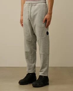 Tracksuits & Shorts<C.P. Company Diagonal Raised Fleece Lens Sweatpants Greystone Melange