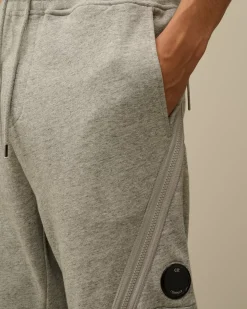 Tracksuits & Shorts<C.P. Company Diagonal Raised Fleece Lens Sweatpants Greystone Melange