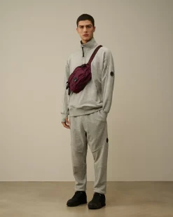 Tracksuits & Shorts<C.P. Company Diagonal Raised Fleece Lens Sweatpants Greystone Melange