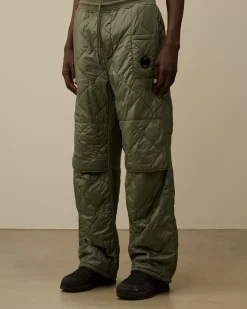 Tracksuits & Shorts<C.P. Company Diagonal Raised Fleece Mixed Quilted Sweatpants Grape Leaf – Green