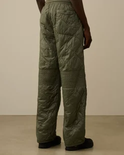 Tracksuits & Shorts<C.P. Company Diagonal Raised Fleece Mixed Quilted Sweatpants Grape Leaf – Green