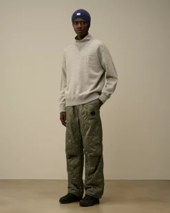 Tracksuits & Shorts<C.P. Company Diagonal Raised Fleece Mixed Quilted Sweatpants Grape Leaf – Green