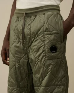 Tracksuits & Shorts<C.P. Company Diagonal Raised Fleece Mixed Quilted Sweatpants Grape Leaf – Green