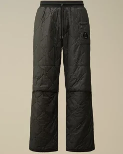 Tracksuits & Shorts<C.P. Company Diagonal Raised Fleece Mixed Quilted Sweatpants Black Sand