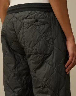 Tracksuits & Shorts<C.P. Company Diagonal Raised Fleece Mixed Quilted Sweatpants Black Sand