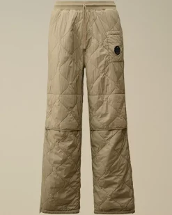 Tracksuits & Shorts<C.P. Company Diagonal Raised Fleece Mixed Quilted Sweatpants Vintage Khaki – Beige